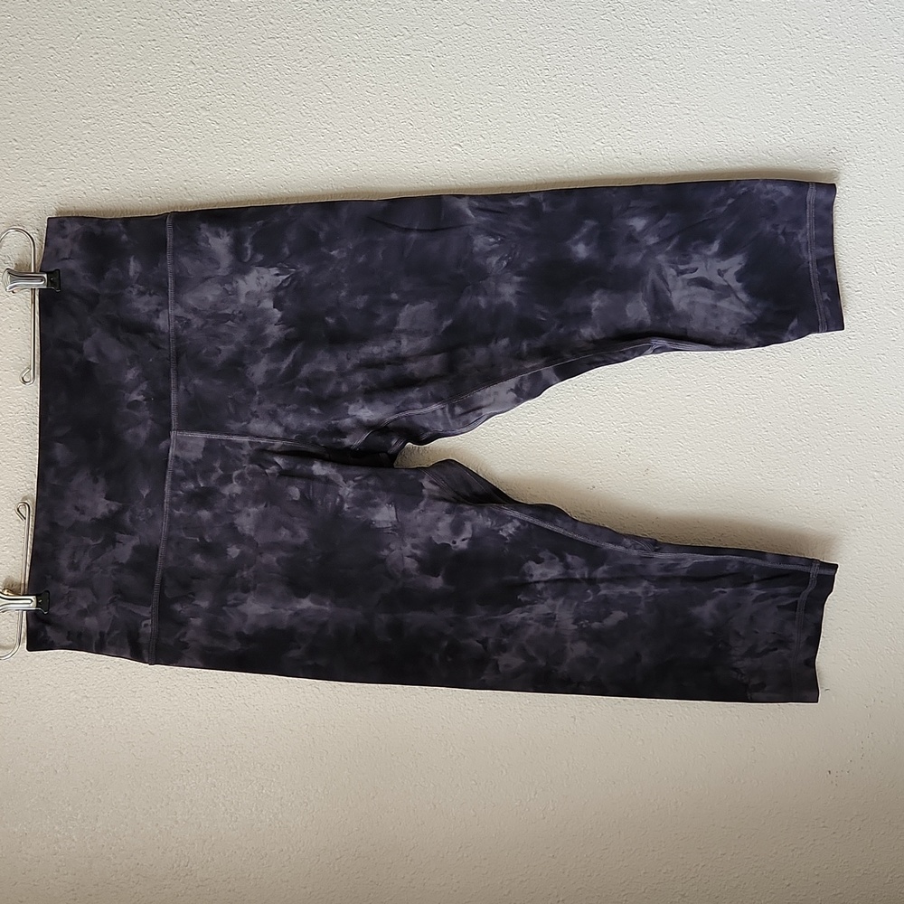 Lululemon Align Crop Diamond Dye Diamond Dye Pitch Grey Graphite Grey Size 14